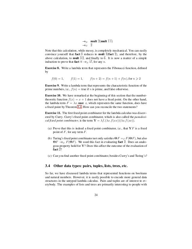 1. Schönfinkel's elimination of bound variables